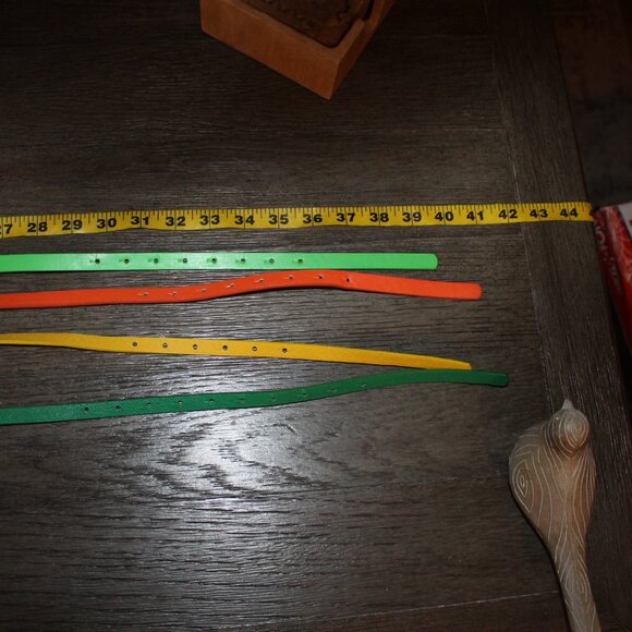 womens dress belts faux leather w/bow lot of 4 - Picture 2 of 4